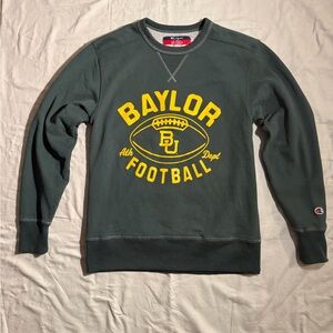 Vintage Baylor Football Sweater Champion Dark Green Men’s Size Medium